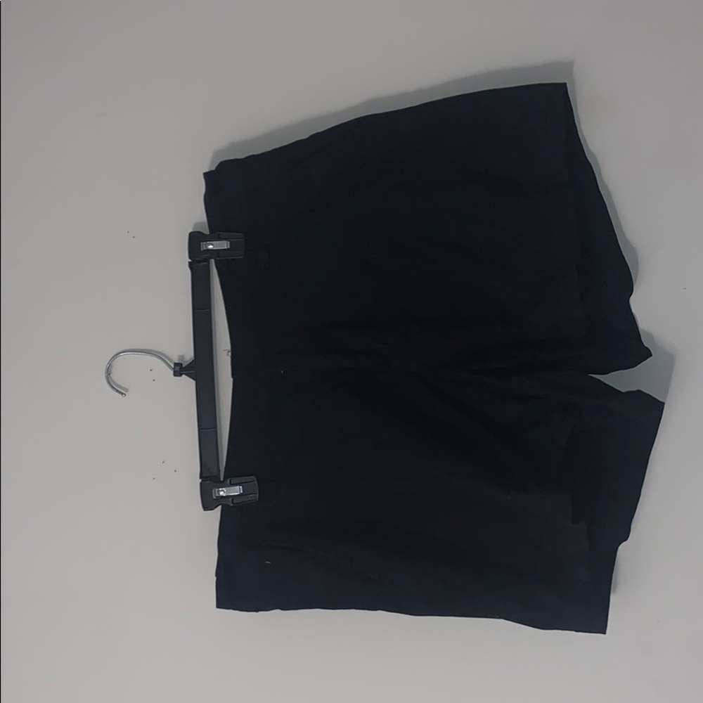 black shorts